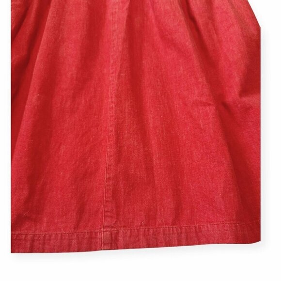 "I.S." ISSEY SPORT Red Midi Dress, Size M,  Rare from Vintage 80S - Picture 10 of 16